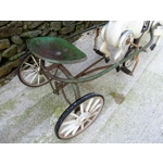 Soviet USSR childs pedal horse car antique vintage childs toy treasure tin and steel, solid easy resto 1950s used condition salvaged