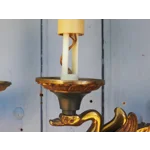 Vintage Bronze Swan Wall Lights Lucien Gau – Set of 3 Double Sconces