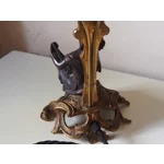 Antique Bronze Harpist Candelabra Table Lamp – Victorian French Rococo Revival Style C1870s