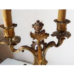 Antique Bronze Harpist Candelabra Table Lamp – Victorian French Rococo Revival Style C1870s
