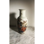 Vintage ceramic vase with floral design by Shibata manufactory, Japan, 1980s