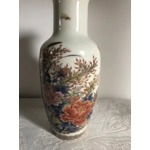 Vintage ceramic vase with floral design by Shibata manufactory, Japan, 1980s