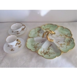 French antique large divided dish manufactured by Bernaurd&Co, 1914-1930, Limoges, France