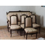 French Antique Empire style 3 place sofa and 4 chairs Circa early 1900s