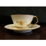 Five antique coffee pairs of amazing beauty from one of the early Limoges manufacturers produced in 1890