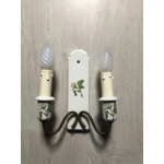 Rare find: a pair of original porcelain double-arm wall sconces from the famous French manufacturer Porcelain de Paris, mid. 20th century