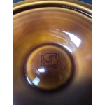 Two vintage glazed majolica oyster plates, Oyster Plates Seafood Dishes Shell Plate, SARREGUEMINES