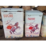 5 Vintage shabby French spice pots in tin perfect rustic country cottage decor shabby worn patina