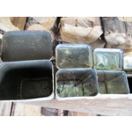 5 Vintage shabby French spice pots in tin perfect rustic country cottage decor shabby worn patina