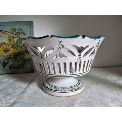 Vintage Carved Fruit/Crackers Basket Made in France