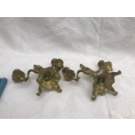 French rococo  Brass twin arm candelabras candle holders candlesticks dining library living room exc