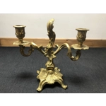 French rococo  Brass twin arm candelabras candle holders candlesticks dining library living room exc