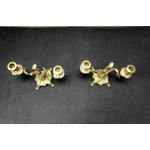 French rococo  Brass twin arm candelabras candle holders candlesticks dining library living room exc