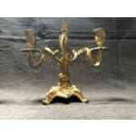 French rococo  Brass twin arm candelabras candle holders candlesticks dining library living room exc