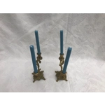 French rococo  Brass twin arm candelabras candle holders candlesticks dining library living room exc