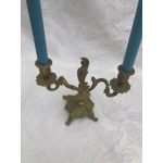 French rococo  Brass twin arm candelabras candle holders candlesticks dining library living room exc