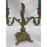 French rococo  Brass twin arm candelabras candle holders candlesticks dining library living room exc