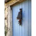 French medieval castle castle manor house gothic single-armed wall sconce iron and steel wall lamp for easy restoration