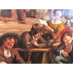 Mullerhof fibreglass vintage serving tray knee tray made in France 1970s medieval drunken pub scene fabulous detail