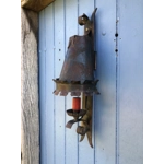 French medieval castle castle manor house gothic single-armed wall sconce iron and steel wall lamp for easy restoration