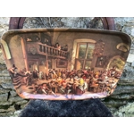 Mullerhof fibreglass vintage serving tray knee tray made in France 1970s medieval drunken pub scene fabulous detail