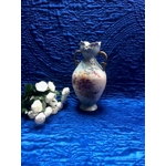 Antique Art Nouveau vase Robert Hanke gold painting rich floral decoration with gold plated around 1