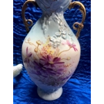 Antique Art Nouveau vase Robert Hanke gold painting rich floral decoration with gold plated around 1