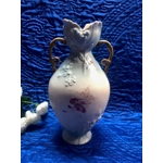 Antique Art Nouveau vase Robert Hanke gold painting rich floral decoration with gold plated around 1