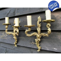 Petite pair of vintage French bronze brass mix 2..