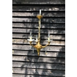 French neo classical gilt 3 branch elegant vintage chandelier pendant light fitting vintage French fixture