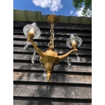 French neo classical gilt 3 branch elegant vintage chandelier pendant light fitting vintage French fixture