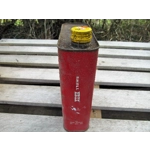 Shell X100 old French red oil tin shell bidon huile x100 publicity man cave retro vintage garage