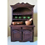 Adorable unique French rustic wooden primitive style antique buffet, hand made childrens childs kitchen play furniture