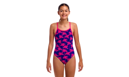 Funkita Girls single strap, Pinky Palms