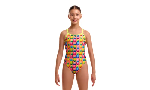 Funkita Girls single strap, Pinky Piney