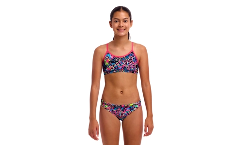 Funkita Girls bikini, Lolly Leopard, racerback