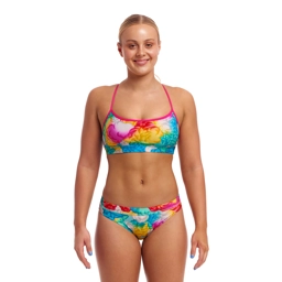 Funkita Girls bikini, Cloudy Colours racerback