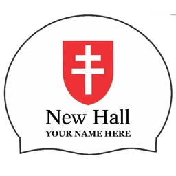 New Hall swimming hat, personalised