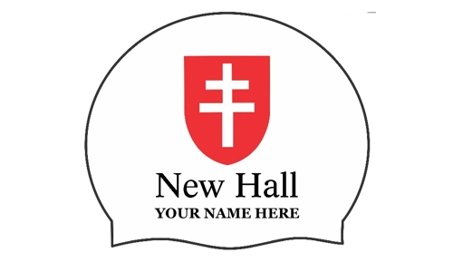 New Hall swimming hat, personalised New Hall swimming hat, personalised