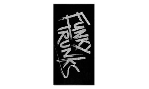 Funky Trunks towel, Tagged black