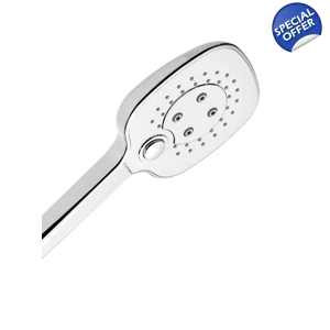 072 FLAT SQUARE Multi Function Shower Handset
