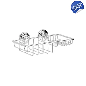 EDWARDIAN - Soap & Sponge Basket - Chrome