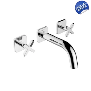 TEXA 3 Hole Wall Bath Mixer - Chrome