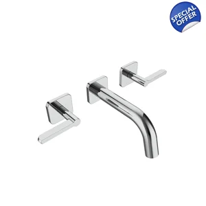 TEXA 3 Hole Wall Bath Mixer LEVER Chrome