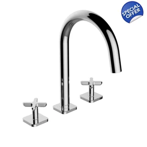 TEXA 3 Hole Deck Bath Mixer - Chrome