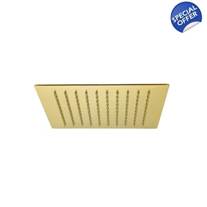 X11 - SQUARE  SL 200mm Head PVD Brushed Brass