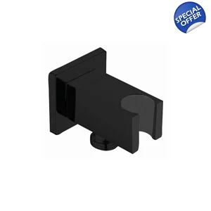 BLACK - Square Combined Wall Outlet - Matt Black