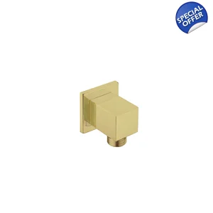 X11- Square Wall Outlet - PVD - Brushed Brass