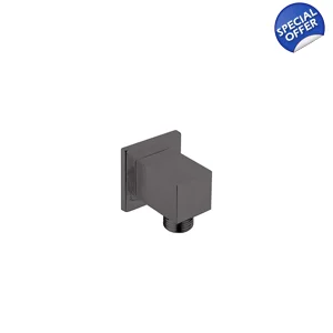 X41 - Square Wall Outlet - PVD  Brushed Anthracite