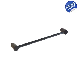 BLACK 600mm Towel Bar